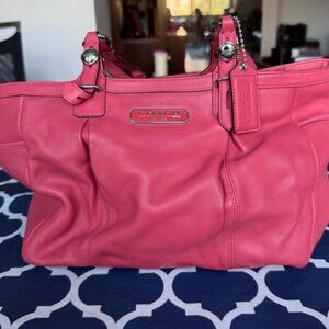 Coach East/West Gallery Leather Tote Pink - C1077-F15147 - EUC